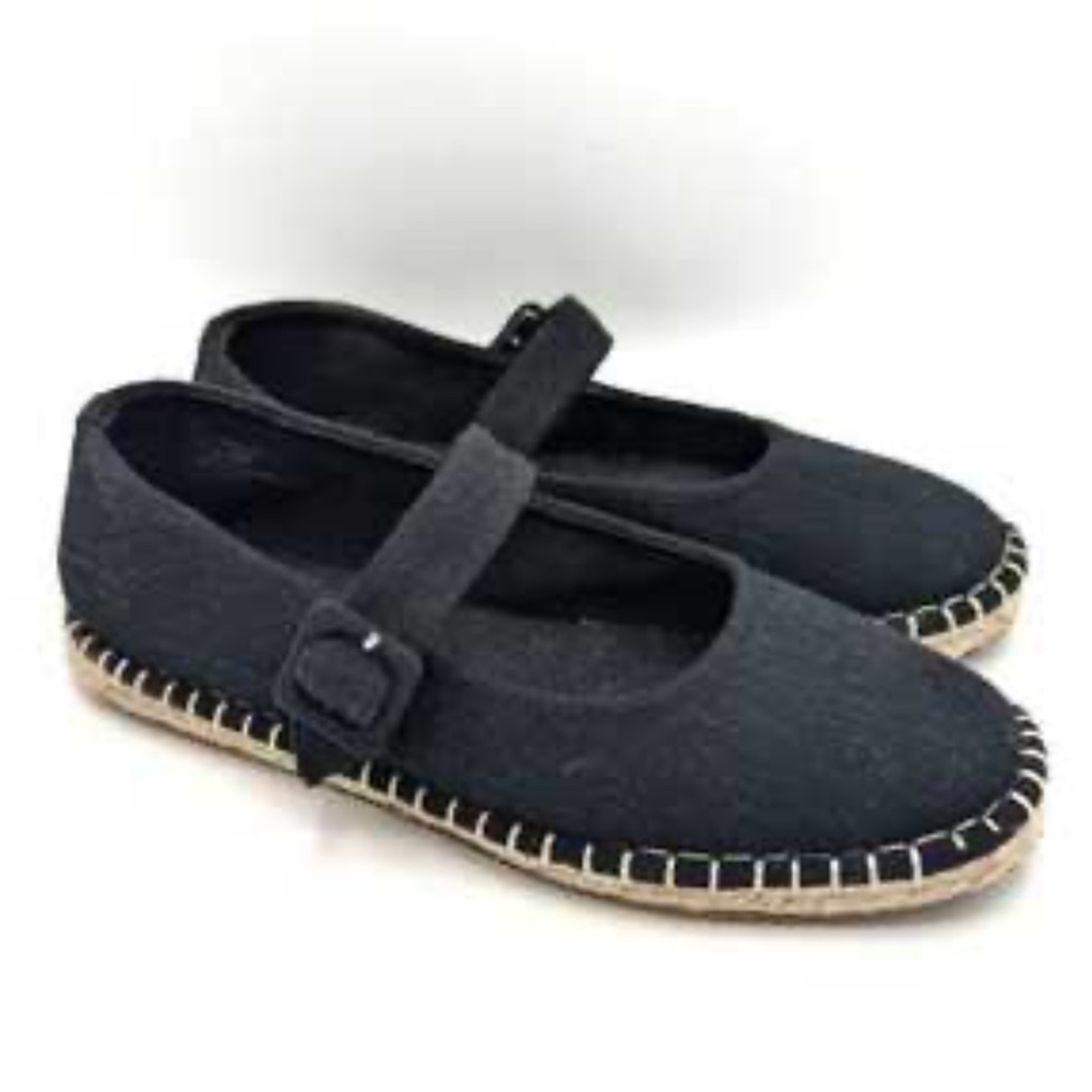Haute Hippie Cecily Espadrilles Black Flats with Tan Sole Size 7.5